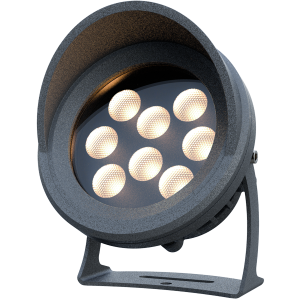 Светодиодный прожектор 18Вт монохромный для архитектурной и ландшафтной подсветки. Цвет свечения монохромный (белый), напряжение 24В/220В, класс защиты IP65