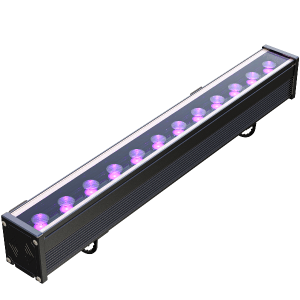 Линейный светодиодный прожектор RGBW для архитектурной подсветки. Цвет свечения RGBW, управление DMX(RDM). Напряжение питания 24/220 В, класс защиты IP67