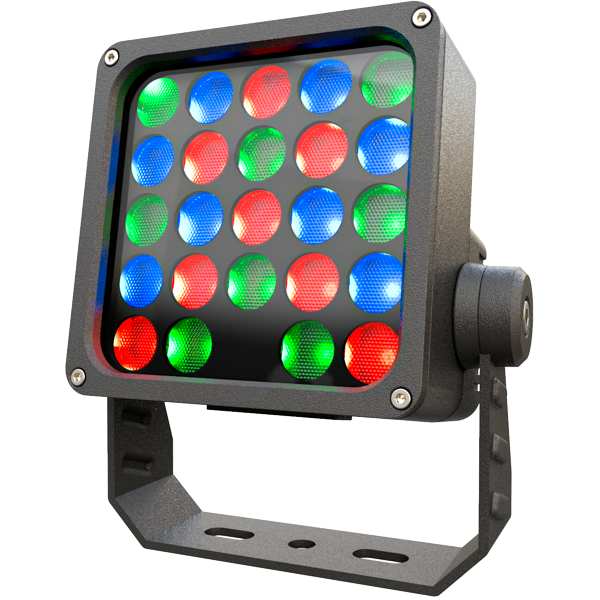 Светодиодный прожектор 25 Вт для архитектурной и ландшафтной подсветки. Цвет свечения RGB. класс защиты IP67