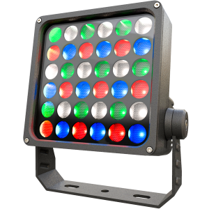 Светодиодный прожектор RGBW 50Вт для архитектурной и ландшафтной подсветки. Цвет свечения RGBW. Управление DMX/RDM. класс защиты IP67