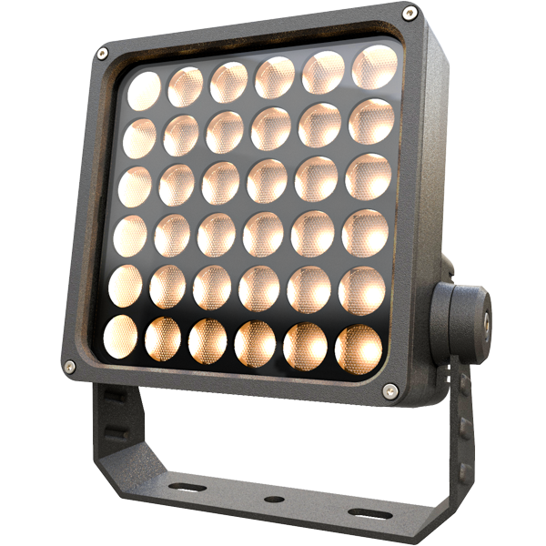 Монохромный светодиодный прожектор 75Вт для архитектурной и ландшафтной подсветки. Цвет свечения монохромный (белый). класс защиты IP67