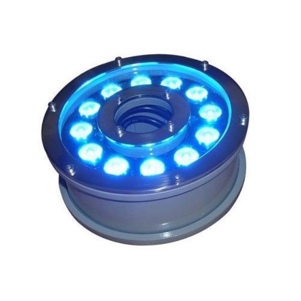Подводный RGB, RGBW, монохромный прожектор 36Вт предназначен для подсветки струй воды. Цвет свечения: RGB, RGBW. Управление DMX/RDM, PWM. Напряжение питания 24В. Класс защиты IP68. прожектор форсунки
